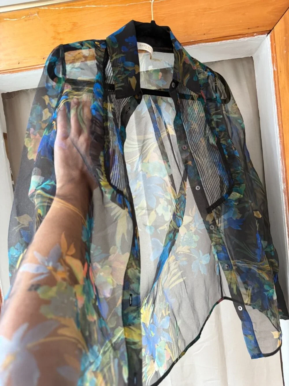 Ramy Brook Sheer Button Down